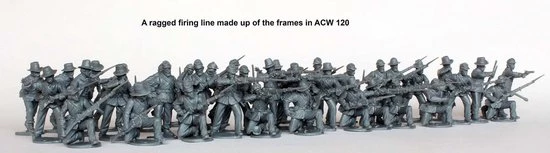 Perry Miniatures American Civil War Union Infantry In Sack Coats Skirmishing 1861-65 5 Perry Miniatures American Civil War Union Infantry In Sack Coats Skirmishing 1861-65 - Afbeelding 3