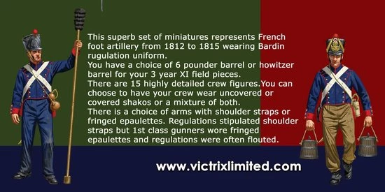 Victrix Napoleonic French Artillery 1812 To 1815 4 Victrix Napoleonic French Artillery 1812 To 1815 - Afbeelding 2