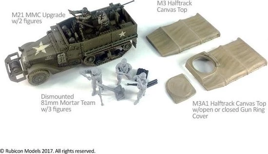 Rubicon Models M3/M3A1 Expansion Kit - M21 MMC & Tarpaulin Set 6 Rubicon Models M3/M3A1 Expansion Kit - M21 MMC & Tarpaulin Set - Afbeelding 4