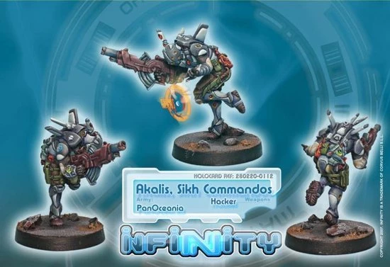 Corvus Belli PanOceania Akalis, Sikh Commandos (Hacker) 3 Corvus Belli PanOceania Akalis, Sikh Commandos (Hacker)