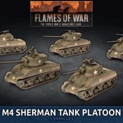 Flames Of War M4 Sherman Tank Platoon 75mm/76mm (Plastic)