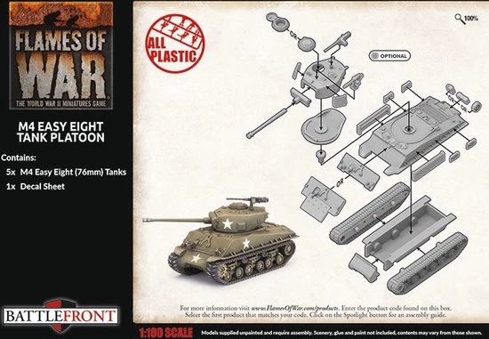 Flames Of War M4 Easy Eight Platoon 4 Flames Of War M4 Easy Eight Platoon - Afbeelding 2