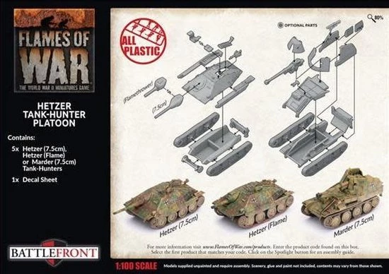 Flames Of War Hetzer Tank-Hunter Platoon (Plastic) 4 Flames Of War Hetzer Tank-Hunter Platoon (Plastic) - Afbeelding 2