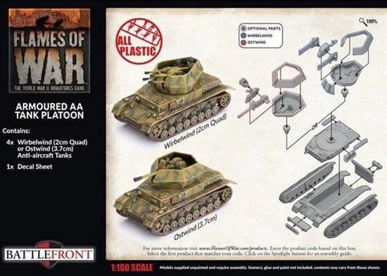 Flames Of War Armoured AA Tank Platoon (Plastic) 4 Flames Of War Armoured AA Tank Platoon (Plastic) - Afbeelding 2