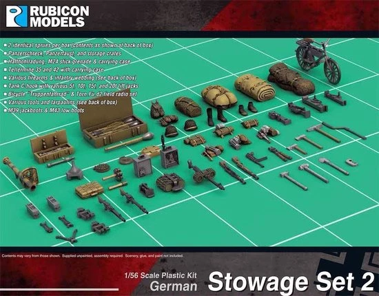 Rubicon Models German Stowage Set 2 3 Rubicon Models German Stowage Set 2