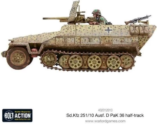 Bolt Action Sd.Kfz 251/10 Ausf D (37mm Pak) Half Track 3 Bolt Action Sd.Kfz 251/10 Ausf D (37mm Pak) Half Track