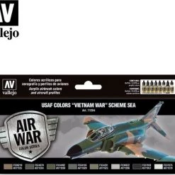Vallejo Val71204 - Model Air Set USAF Colors "Vietnam War" Scheme Sea Color 8 X 17 Ml