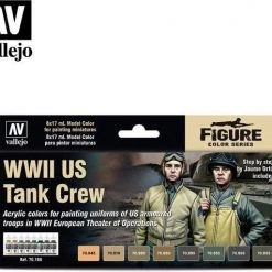 Vallejo Val70186 Model Color - WWII US Tank Crew 8 X 17 Ml