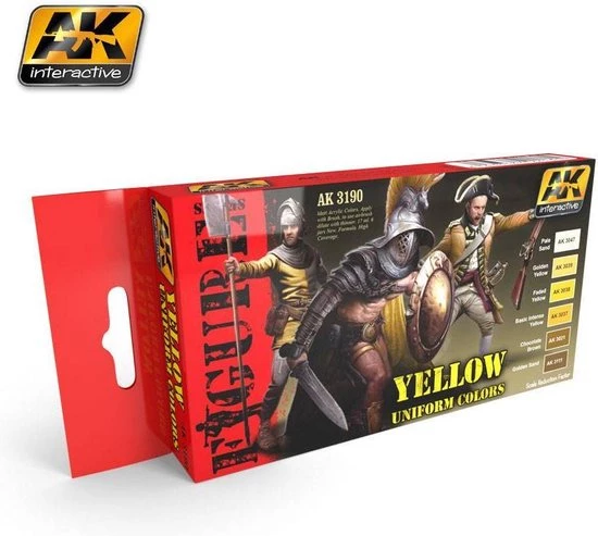 AK Interactive AK3190 - Yellow Uniform Colors Verf Set 6 X 17 Ml 3 AK Interactive AK3190 - Yellow Uniform Colors Verf Set 6 X 17 Ml
