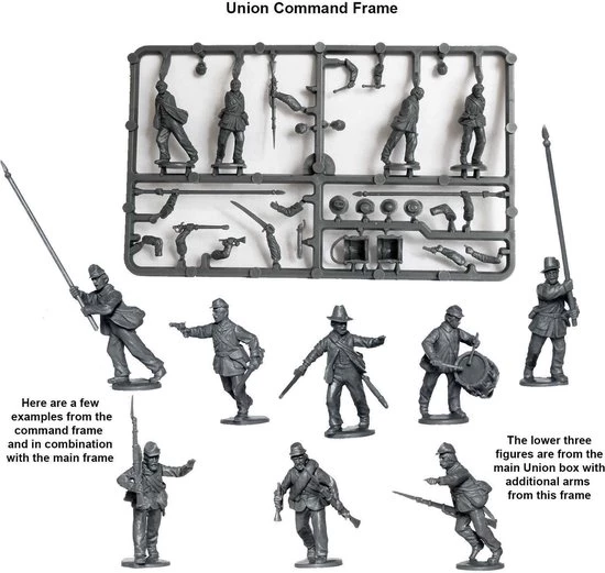 Perry Miniatures American Civil War Union Infantry In Sack Coats Skirmishing 1861-65 6 Perry Miniatures American Civil War Union Infantry In Sack Coats Skirmishing 1861-65 - Afbeelding 4