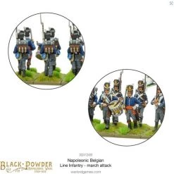 Black Power Napoleonic Belgian Line Infantry (march Attack) -wargaming Verkoop 550x546 17
