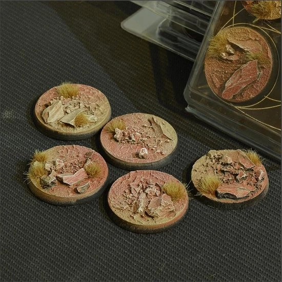 Gamer's Grass Badlands Bases Pre-Painted (5x 40mm Round) 4 Gamer's Grass Badlands Bases Pre-Painted (5x 40mm Round) - Afbeelding 2