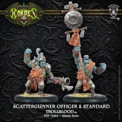Privateer Press Trollbloods Trollkin Scattergunner Officer And Standard Bearer