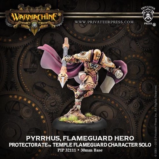 Privateer Press Protectorate Flameguard Hero Pyrrhus 3 Privateer Press Protectorate Flameguard Hero Pyrrhus