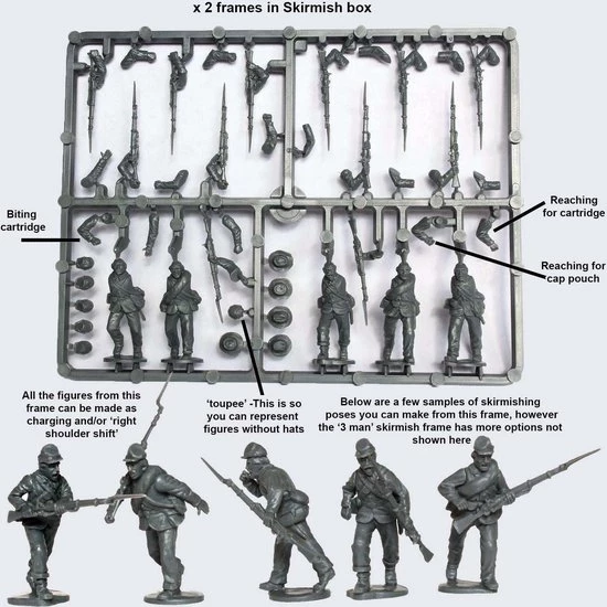 Perry Miniatures American Civil War Union Infantry In Sack Coats Skirmishing 1861-65 8 Perry Miniatures American Civil War Union Infantry In Sack Coats Skirmishing 1861-65 - Afbeelding 6