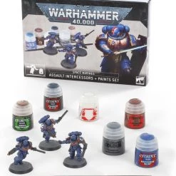Warhammer 40.000 Games Workshop Space Marines Assault Intercessors + Paints Set - 60-11