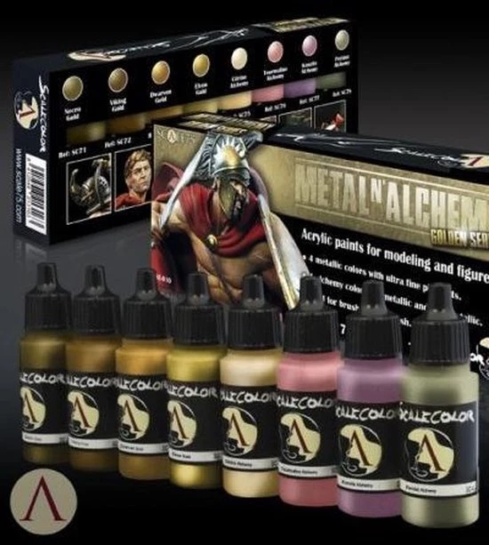 Scale 75 Metal'n Alchemy - Golden Metallic Paint Set - 8 Kleuren - 17ml - SSE-010 4 Scale 75 Metal'n Alchemy - Golden Metallic Paint Set - 8 Kleuren - 17ml - SSE-010 - Afbeelding 2