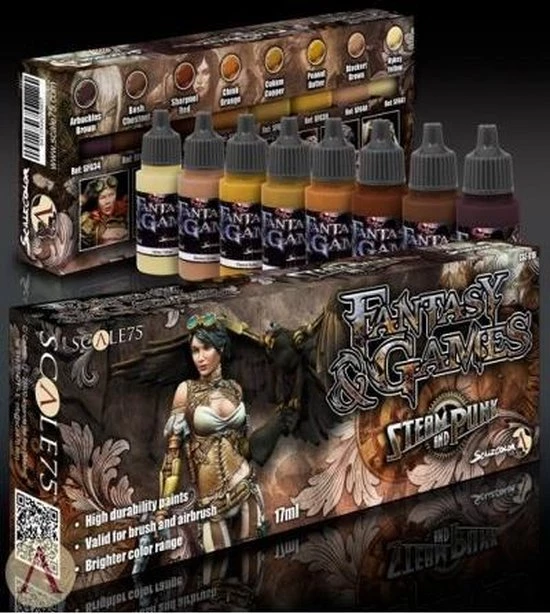 Scale 75 Steam And Punk - Fantasy & Games - 8 Kleuren - 17ml - SSE-018 4 Scale 75 Steam And Punk - Fantasy & Games - 8 Kleuren - 17ml - SSE-018 - Afbeelding 2