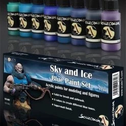 Scale 75 Sky And Ice - Blue Paint Set - 8 Kleuren - 17ml - SSE-007
