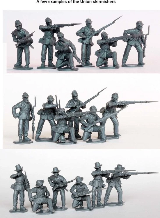 Perry Miniatures American Civil War Union Infantry In Sack Coats Skirmishing 1861-65 4 Perry Miniatures American Civil War Union Infantry In Sack Coats Skirmishing 1861-65 - Afbeelding 2