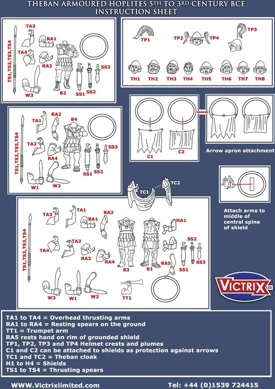 Victrix Theban Armoured Hoplites 5th To 3rd Century BCE 4 Victrix Theban Armoured Hoplites 5th To 3rd Century BCE - Afbeelding 2