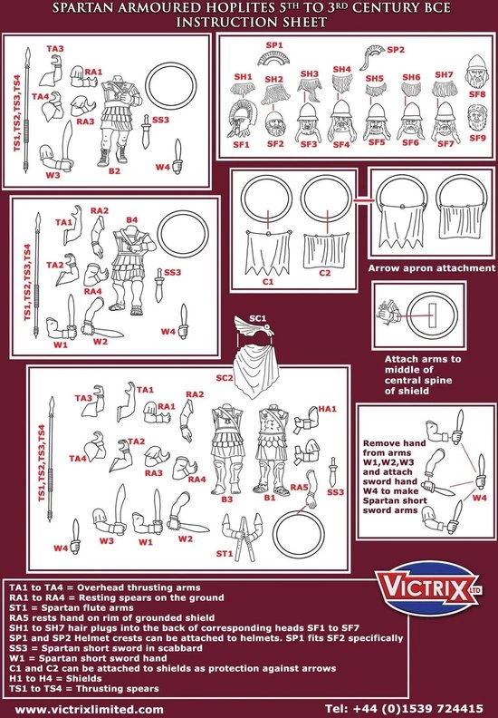 Victrix Spartan Armoured Hoplites 5th To 3rd Century BCE 4 Victrix Spartan Armoured Hoplites 5th To 3rd Century BCE - Afbeelding 2